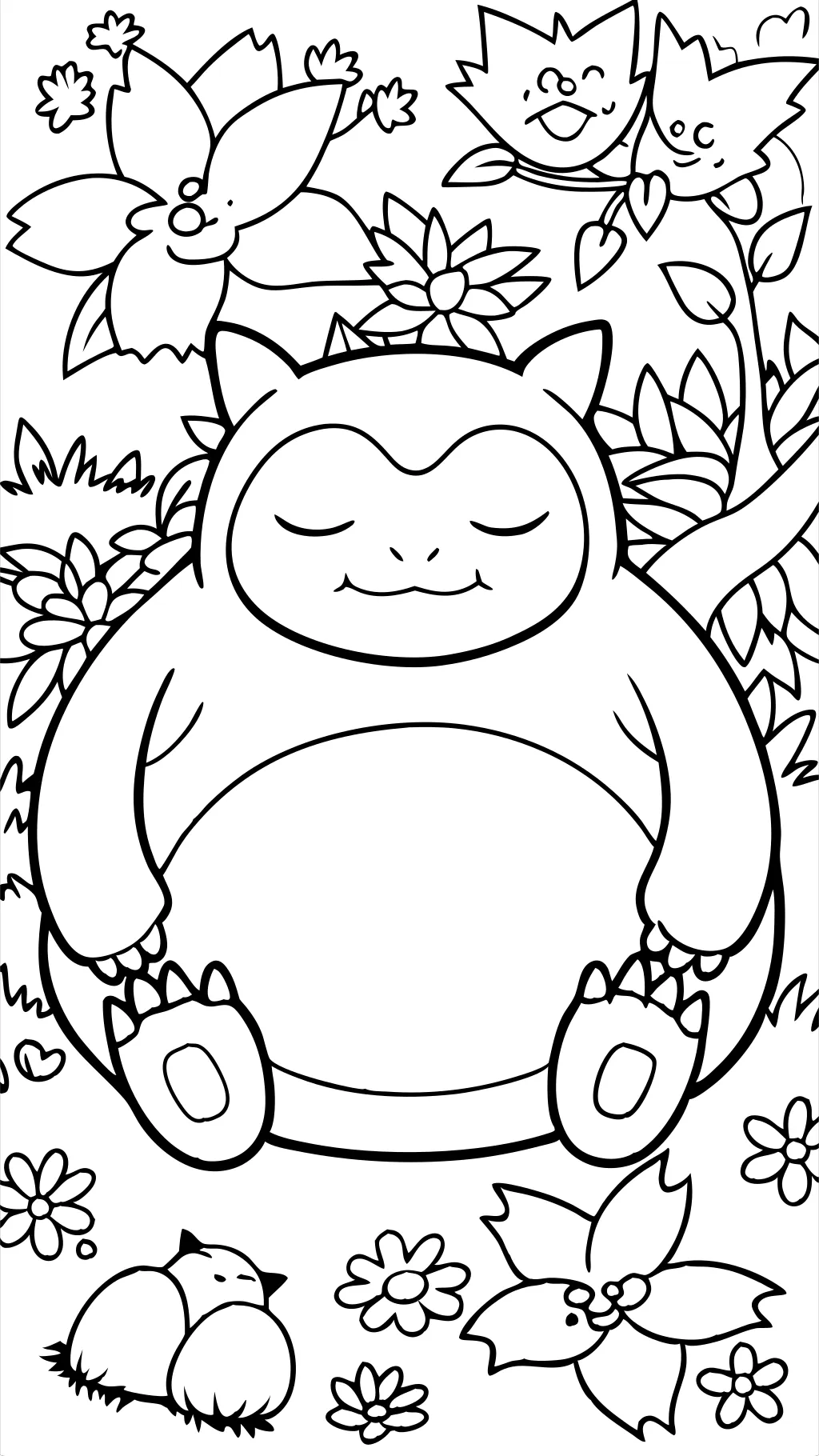 páginas para colorear de Snorlax